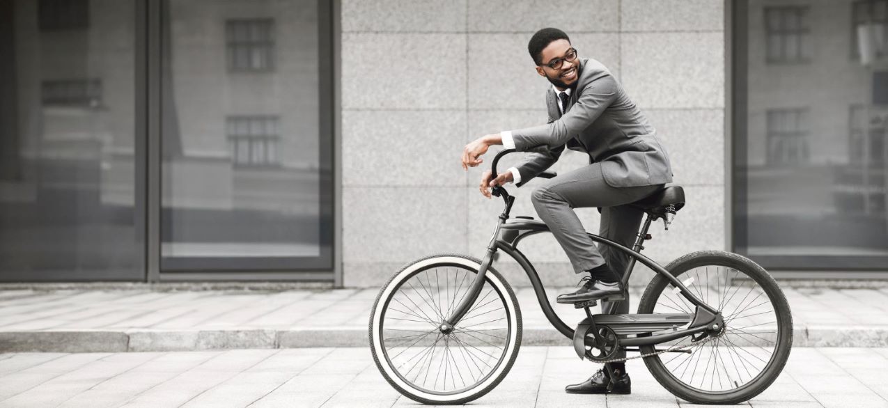 Mit dem Fahrrad auf die Arbeit