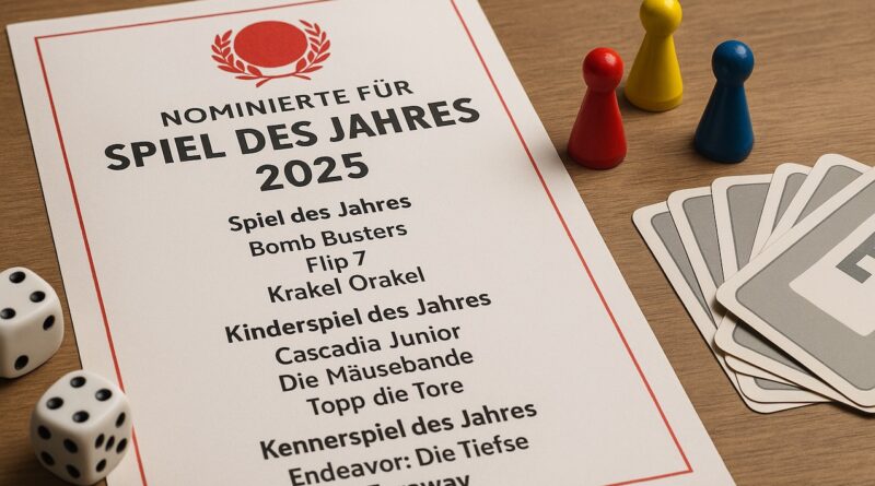 Nominierte für Spiel des Jahres 2025 stehen fest