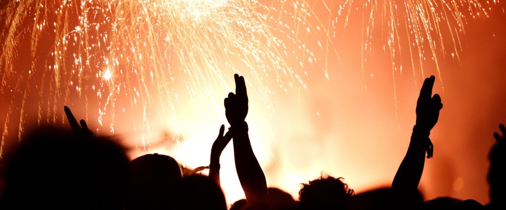 Emotionen und Begeisterung für Feuerwerk
