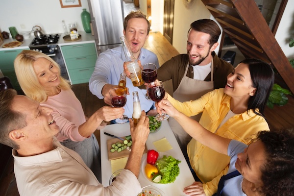 Spaß haben auf der Familienfeiern