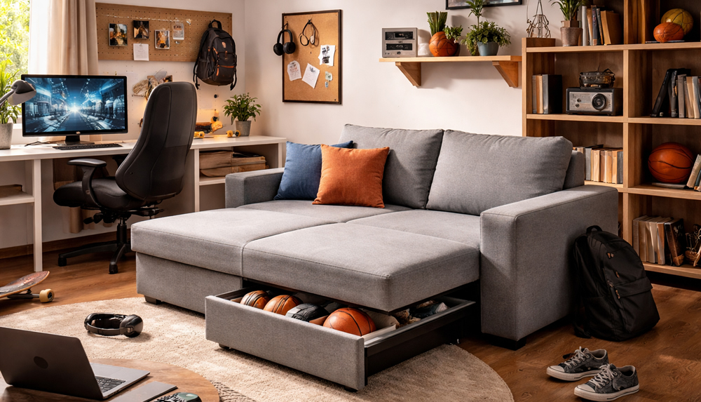 Ein Jugendzimmer, das sich den Teenager-Bedürfnissen anpasst