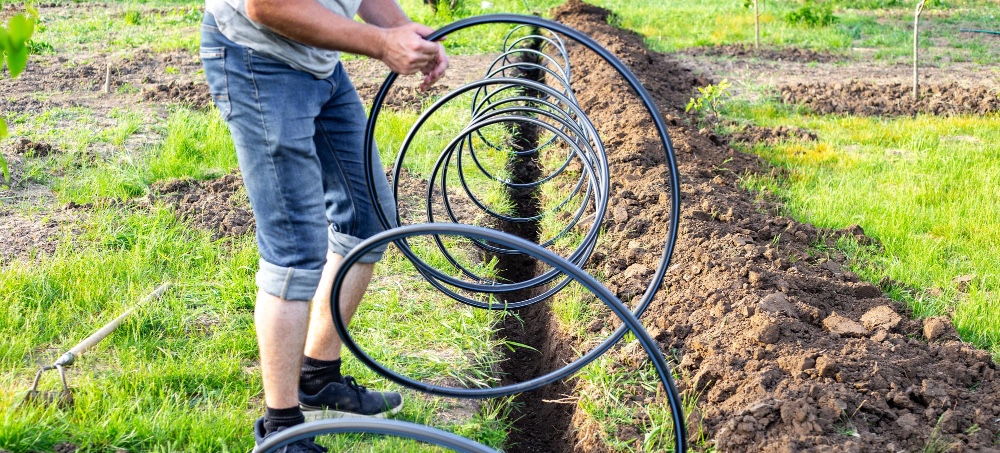 Schläuche verlegen