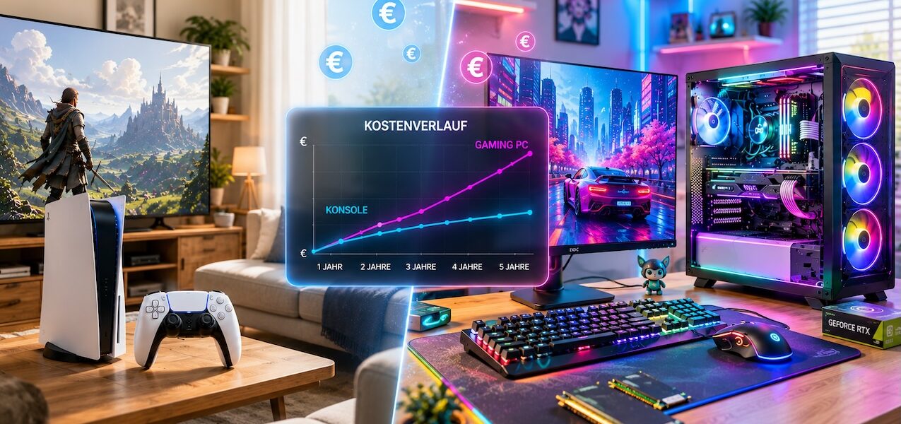 Spielekonsole vs. Gaming-PC: Die ehrliche Kostenanalyse 2026