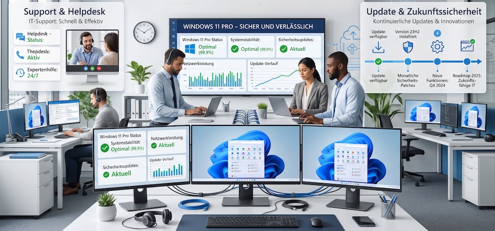 Zukunftssicherheit durch Support und Updates