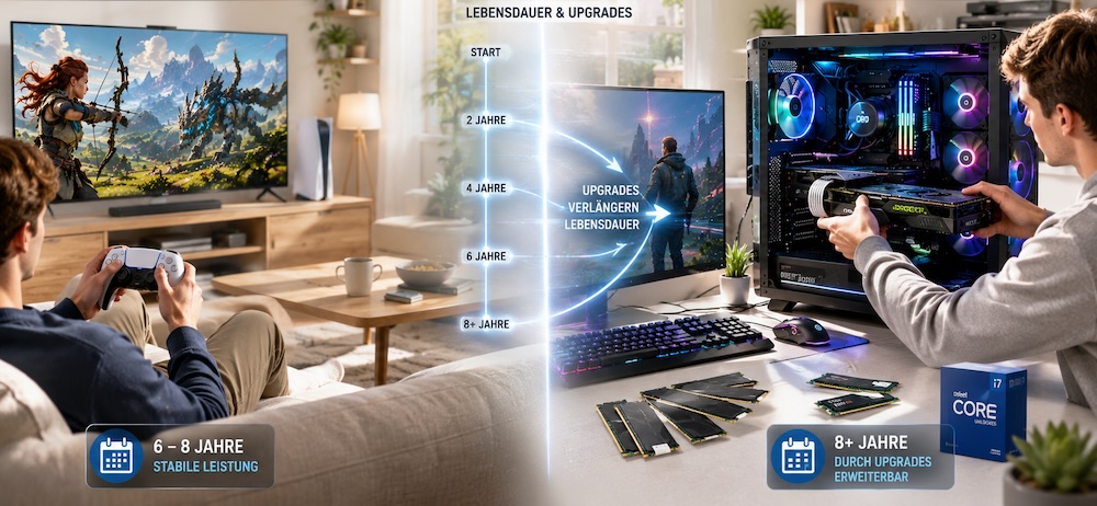 Lebensdauer & Upgrades