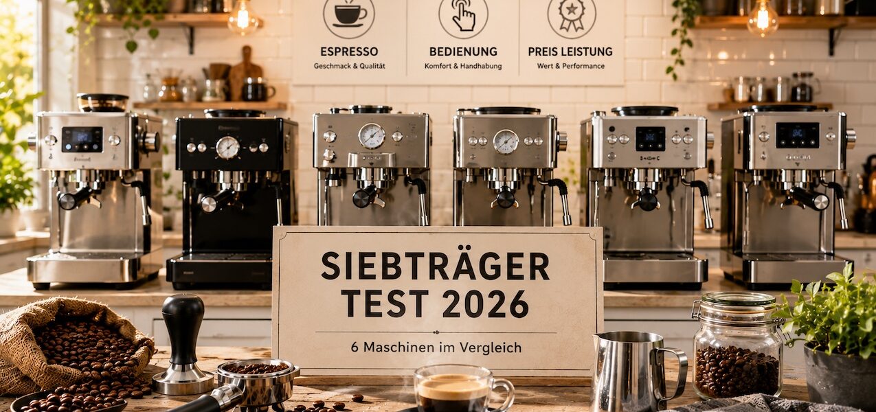6 Siebträgermaschinen im Test 2026