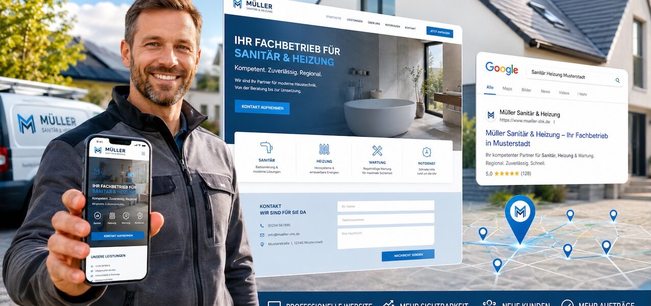 Webseite für Handwerker: Wer online fehlt, verliert Aufträge