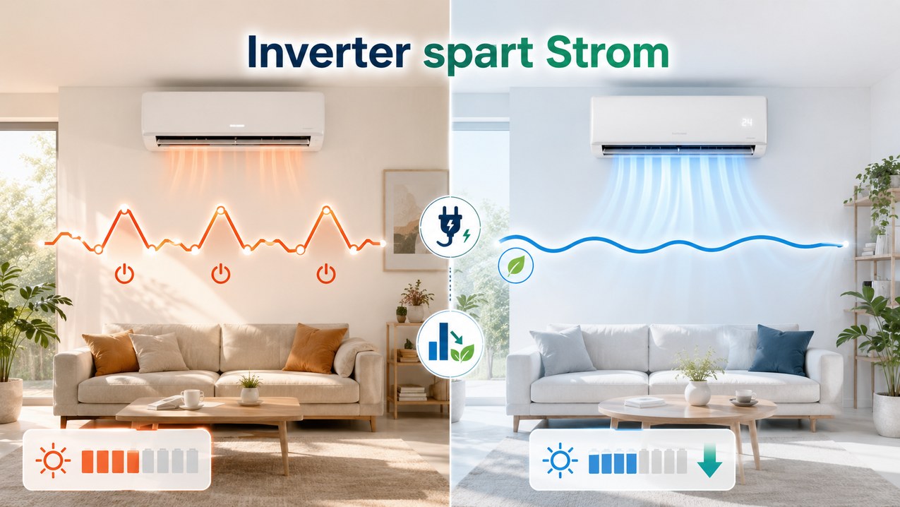 Inverter-Splitgeräte gegen konventionelle Anlagen