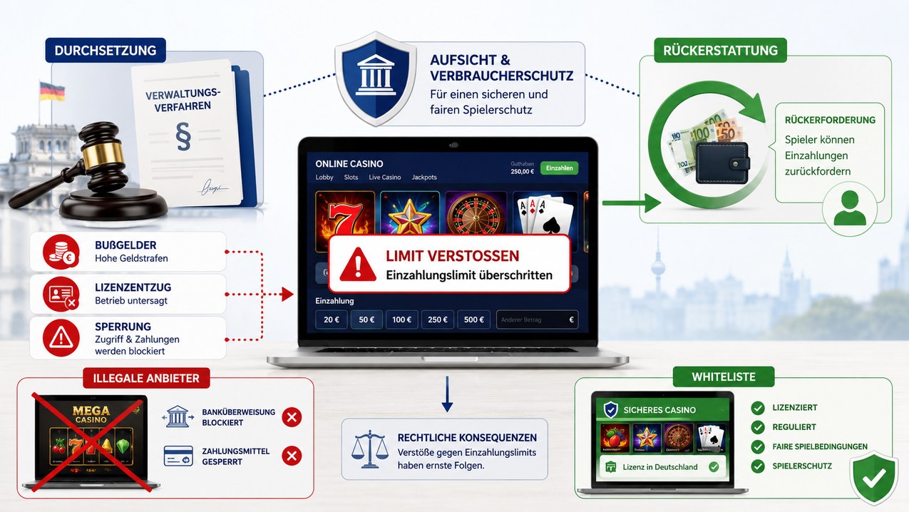 Rechtliche Folgen bei Verstößen gegen das Limit