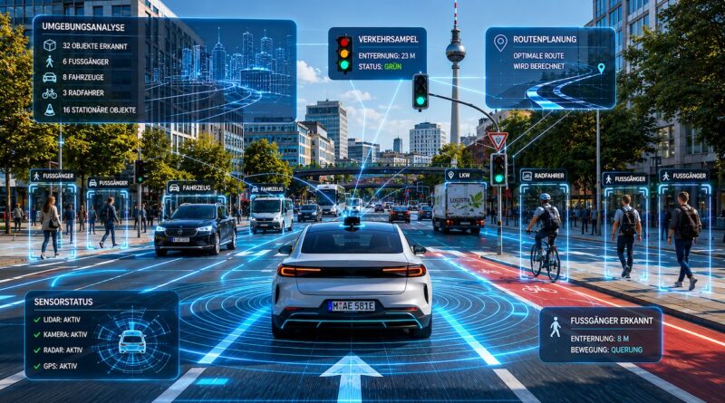 Wie funktionieren selbstfahrende Autos technisch? (Sensoren, KI, Software)