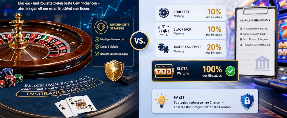 Ich kann einfach mit sicheren Spielstrategien die Bonusbedingungen erfüllen