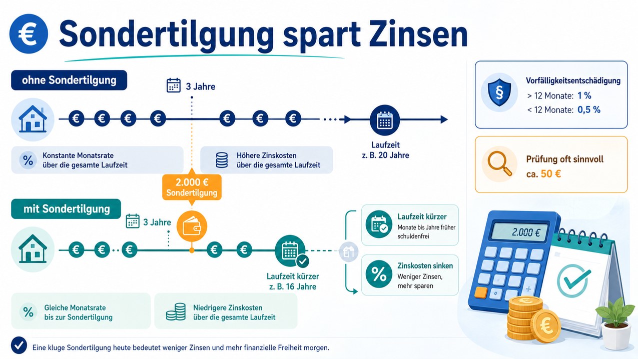 Sondertilgung und ihre Wirkung auf die Gesamtkosten
