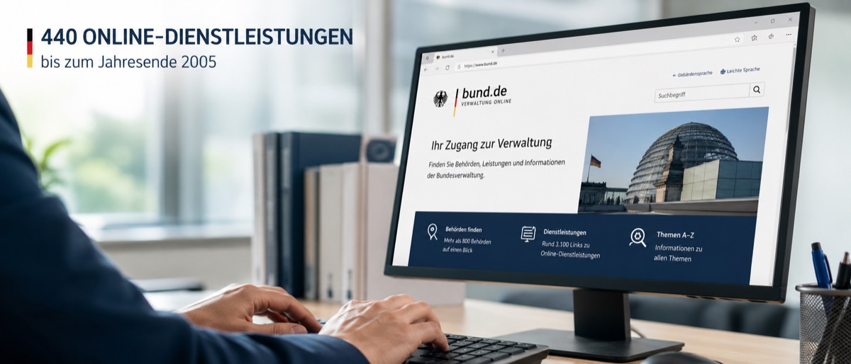 440 Online-Dienstleistungen bis zum Jahresende 2005