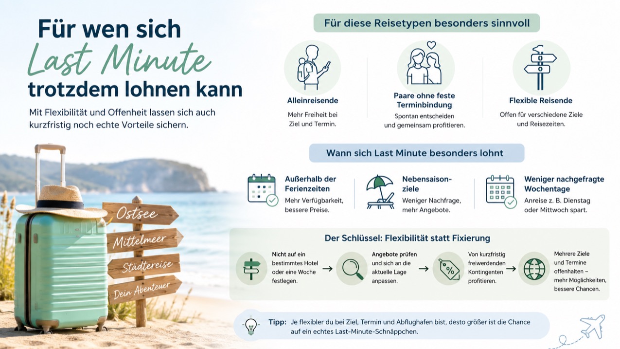 Für wen sich Last Minute trotzdem lohnen kann