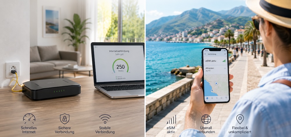 Internet zu Hause und unterwegs