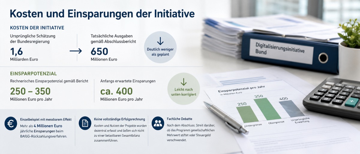 Kosten und Einsparungen der Initiative