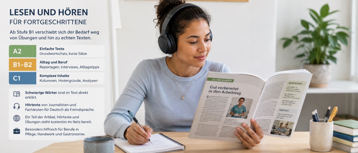 Lesen und Hören für Fortgeschrittene