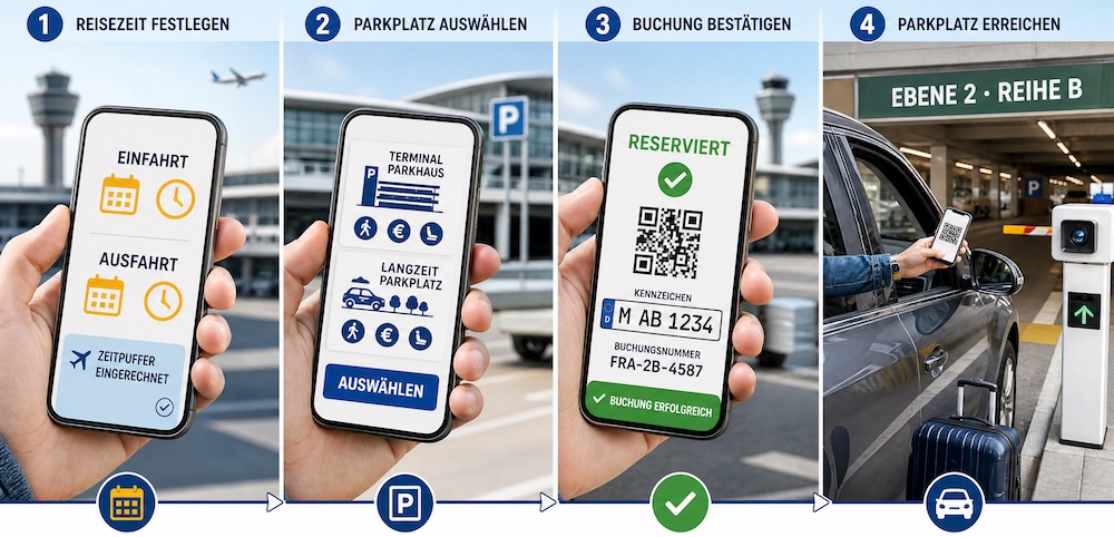 Wie funktioniert der Buchungs- und Reservierungsablauf für einen Parkplatz?