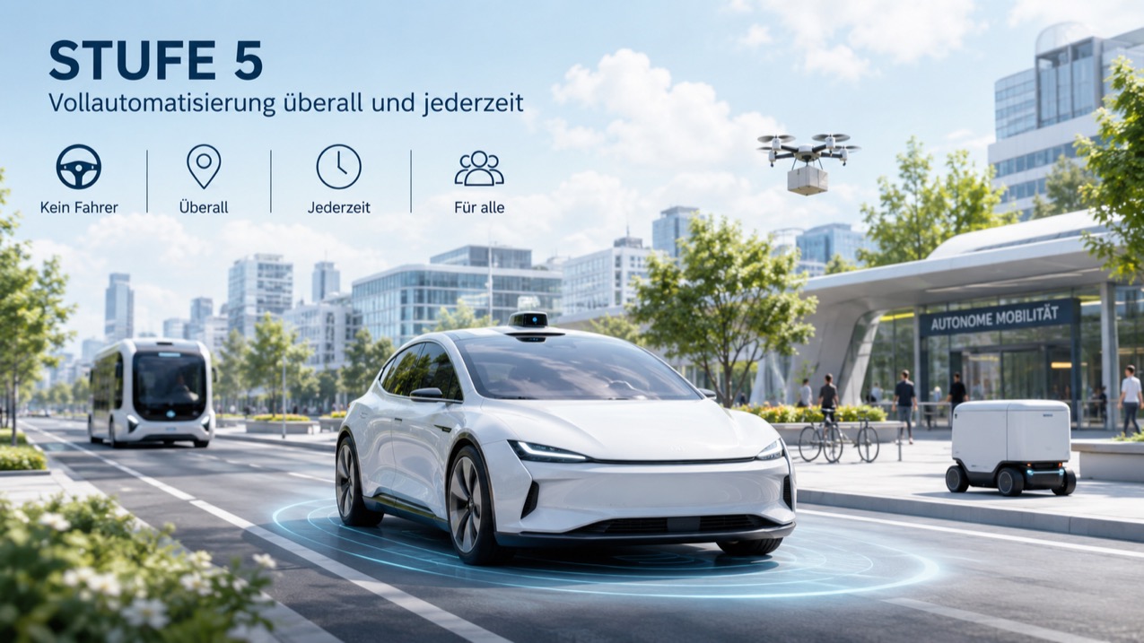 Stufe 5: Vollautomatisierung überall und jederzeit