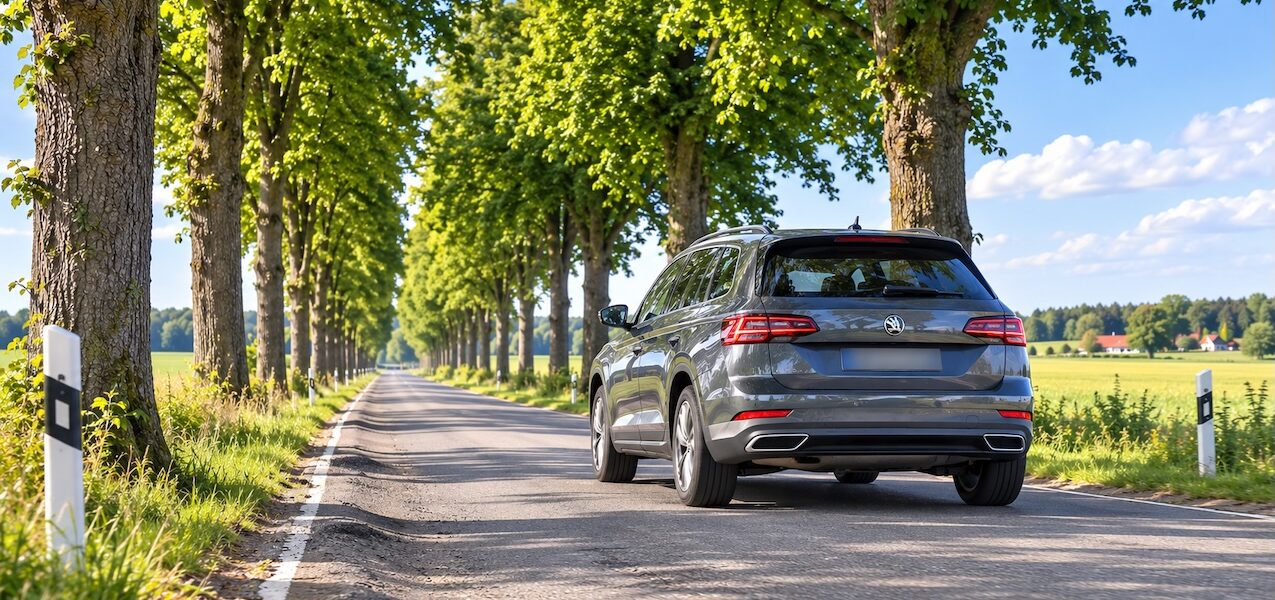 Kann eine Allee dem Fahrwerk gefährlicher werden als eine Autobahn