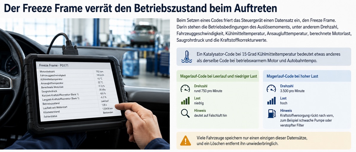 Freeze-Frame-Daten sagen oft mehr als der Code