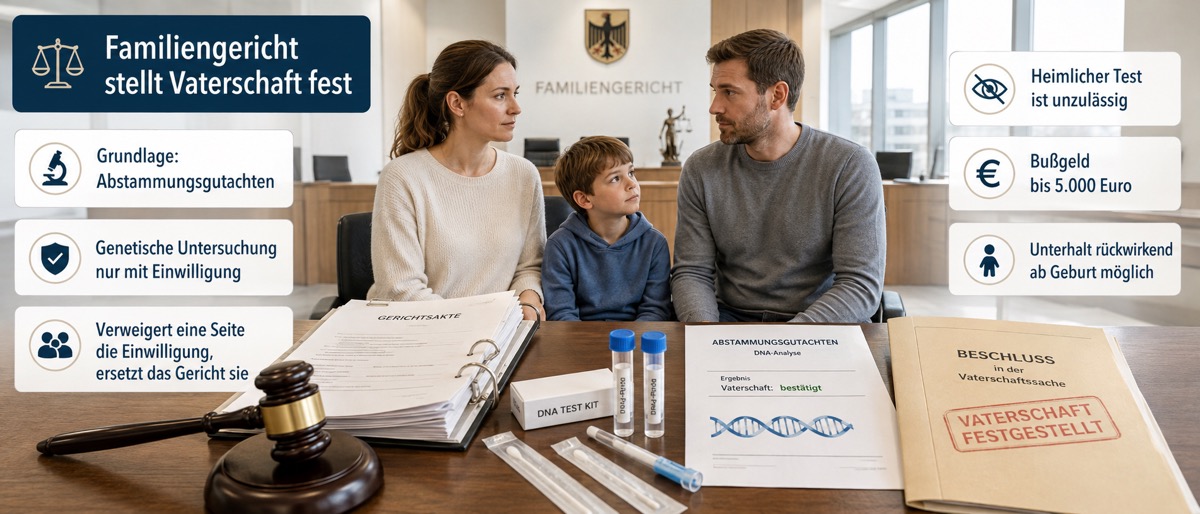Gerichtliche Feststellung und der Abstammungstest nach § 1598a BGB