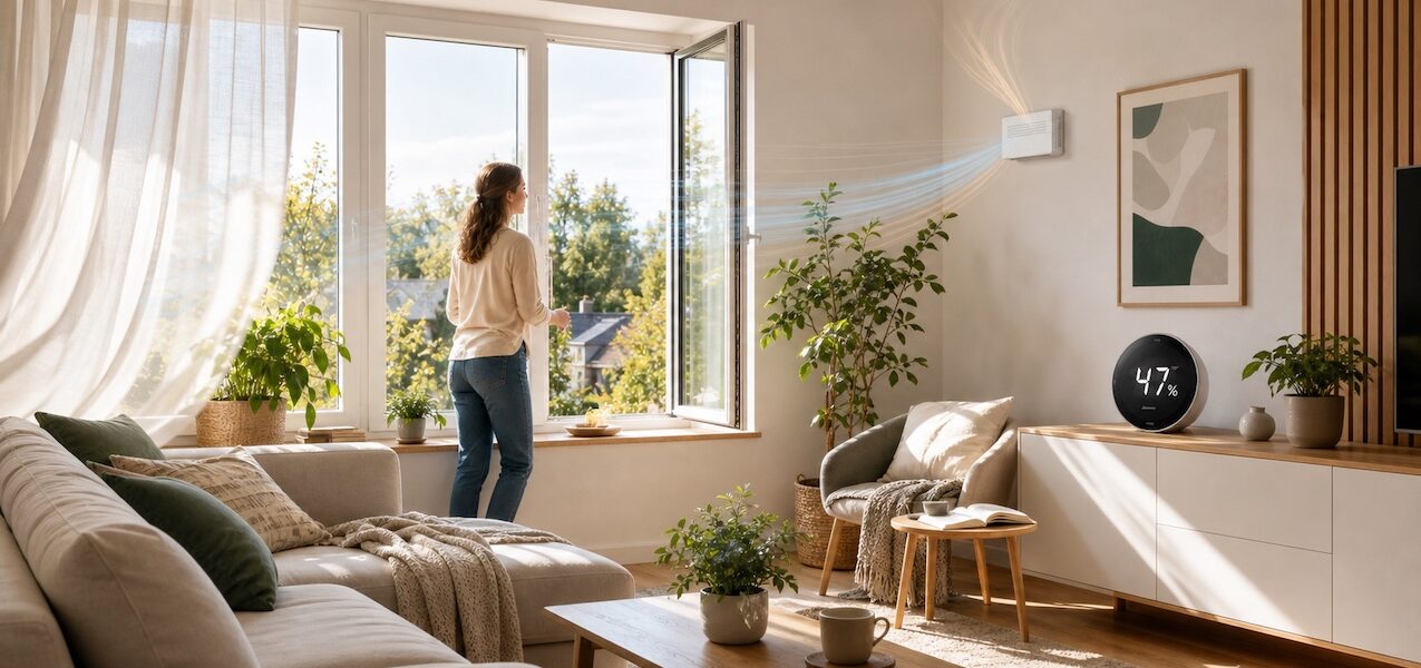 Luft mit einem Rohrventilator