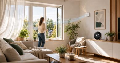 Luft mit einem Rohrventilator
