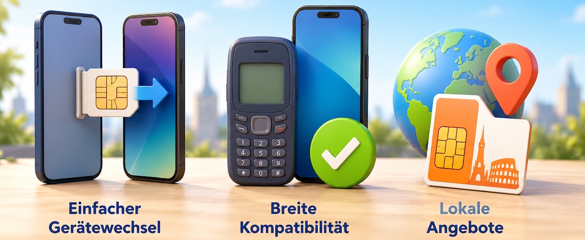 Plastik-SIM Vorteile