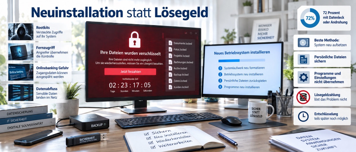 Wann nur die Neuinstallation bleibt und warum Lösegeld keine Lösung ist